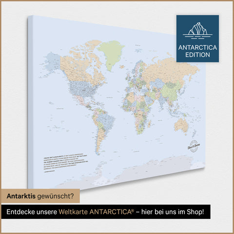 Polityczna mapa świata z pinezkami TRAVEL® – Multicolor Atlas