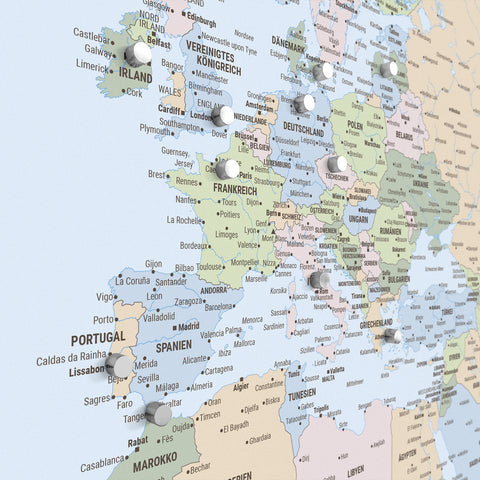 World Map TRAVEL® Magnetic Poster – Multicolor Atlas